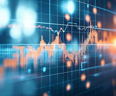 Investment portfolio growth chart showing significant returns